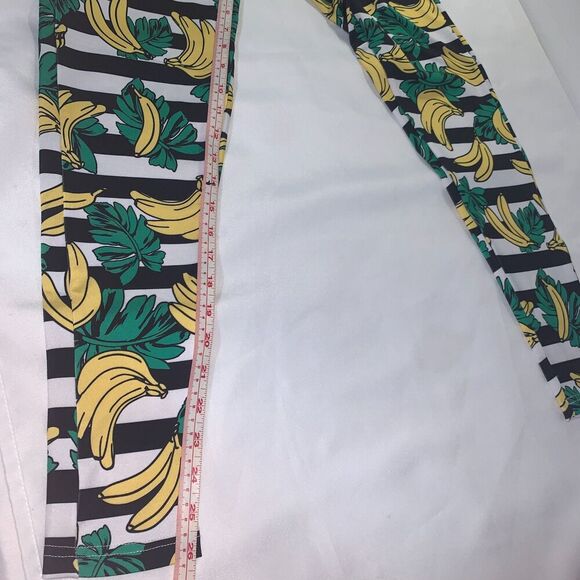 Tipsy Elves Women's Leggings Full Length banana Patterened Leggings Small summer - Picture 2 of 8